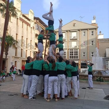 La Muixeranga de la Marina Alta en un encuentro de la Fira i Festes de Pego