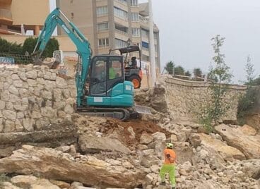 obras de reapacion del muro de la fossa