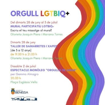 Programa Día del Orgullo LGTBIQ+ de Benissa