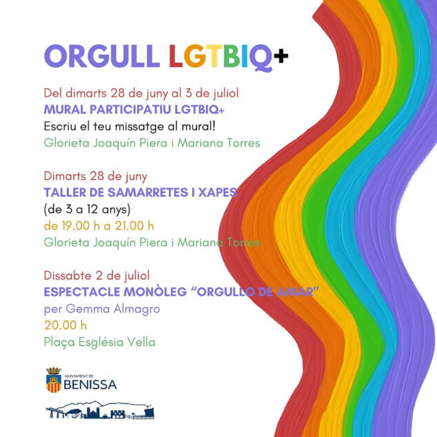 Image: Programme de la journée de la fierté LGTBIQ + de Benissa