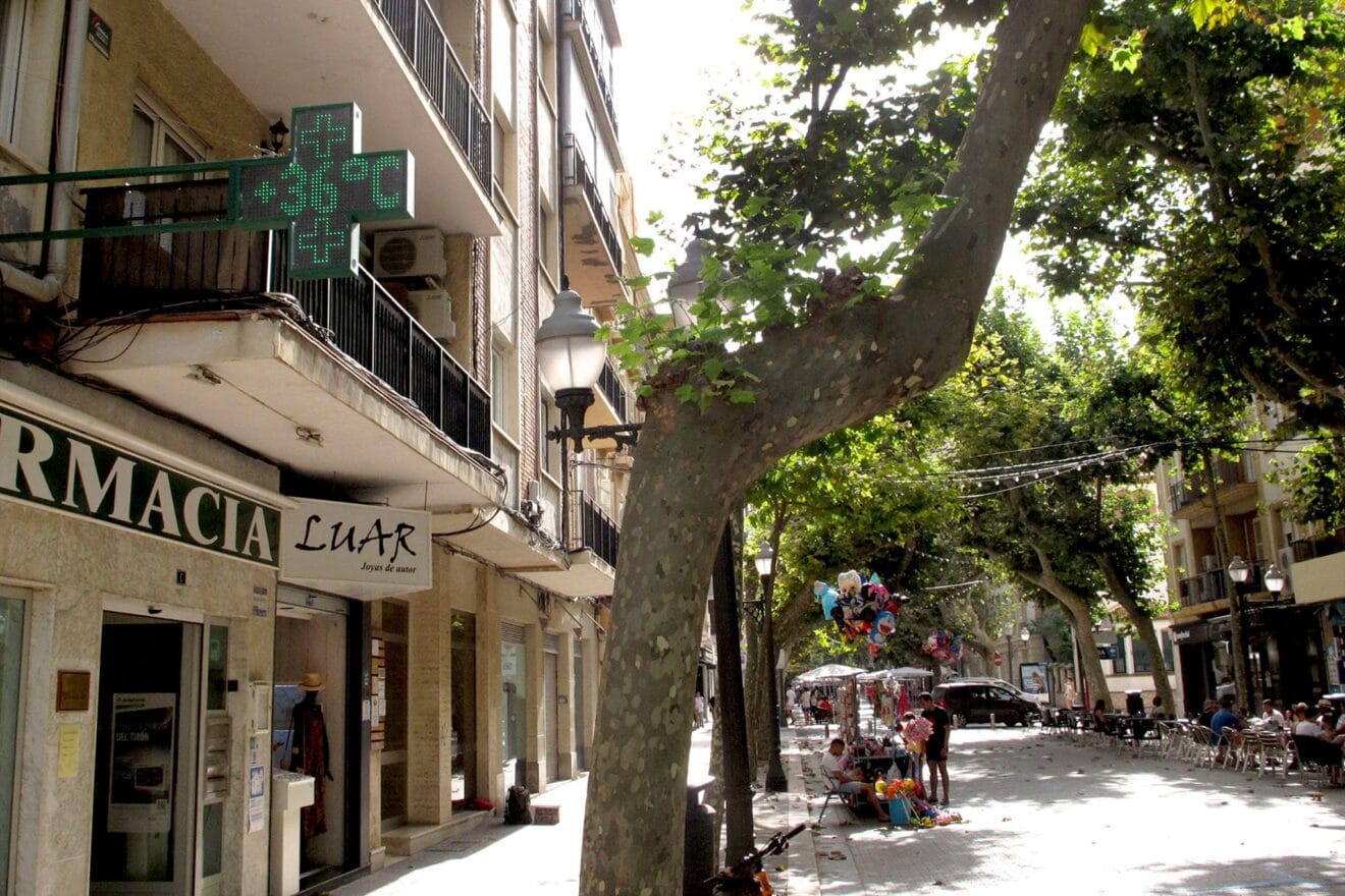 Termómetro en la calle Marqués de Campo de Dénia