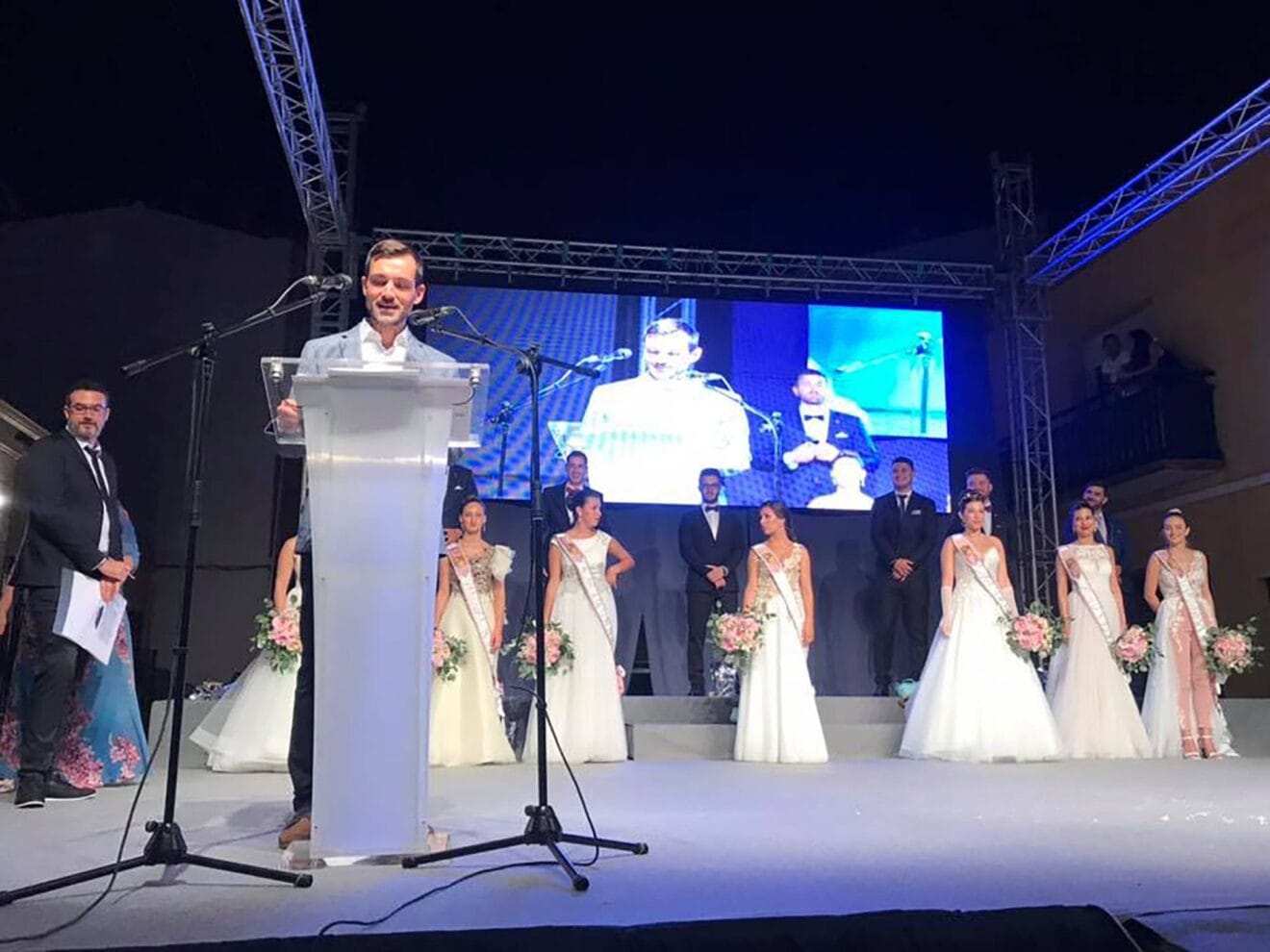 Acto de presentación en las fiestas de Santa María Magdalena de Benitatxell en 2019