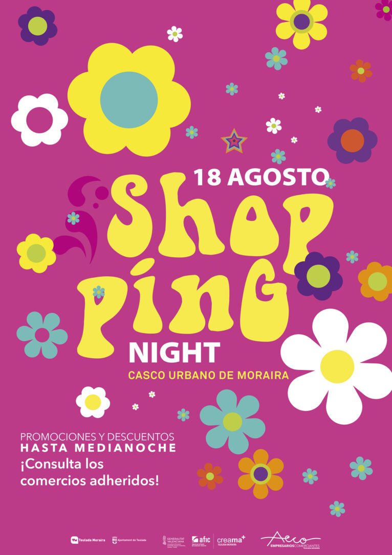 Plakat der 11. Ausgabe der 'Shopping Night' in Teulada-Moraira