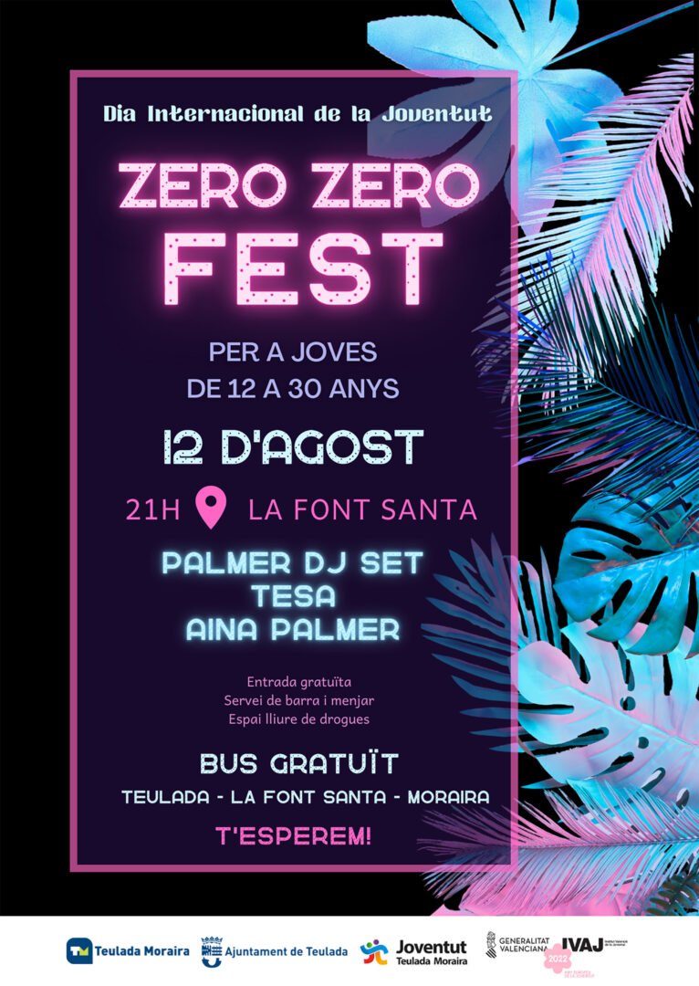 Cartel Zero Zero Fest en versión en Valencià