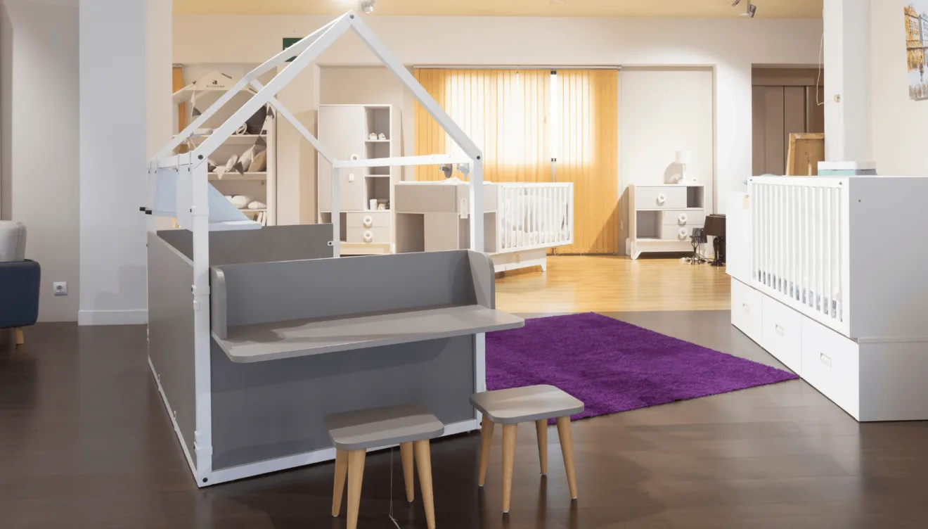 Dormitorio infantil en la exposición de Muebles Martínez