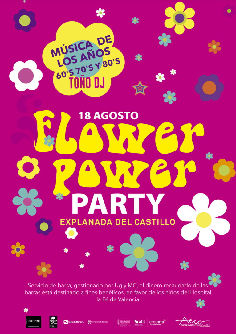 'Flower Power Party' en la 'Shopping Night' de Teulada-Moraira