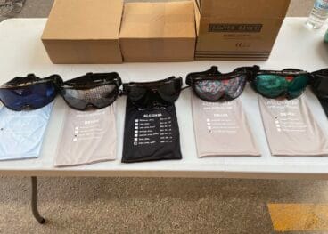 Gafas simuladoras de estupefacientes en el taller de la Policía Local y Protección Civil de Benitatxell