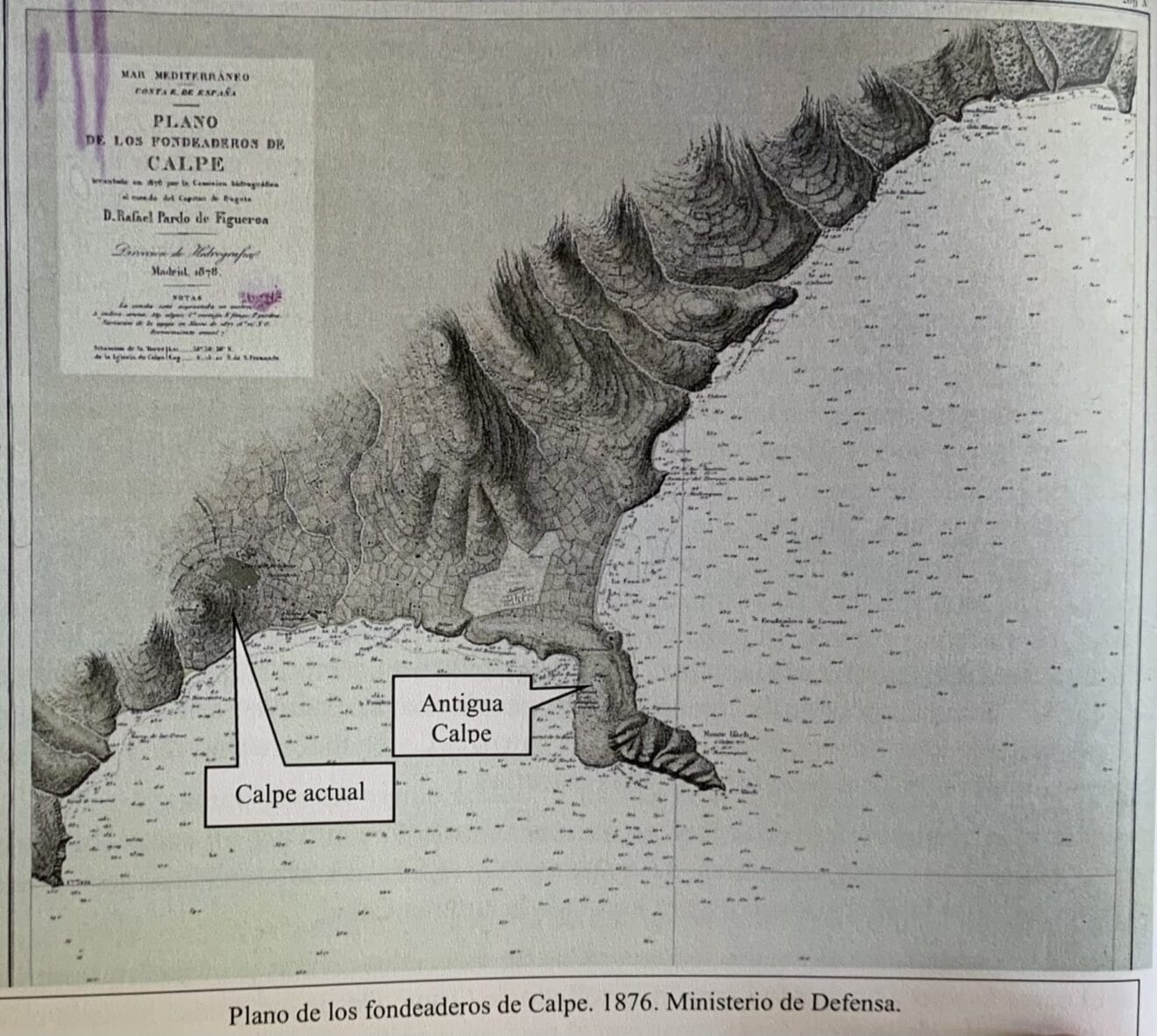 Mapa de las dos villas de Calpe