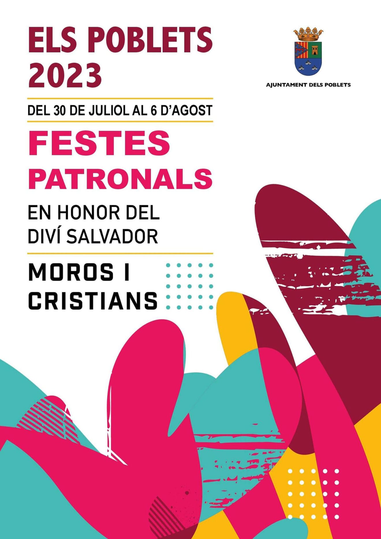 Portada del cartel de fiestas patronales de Els Poblets de este año