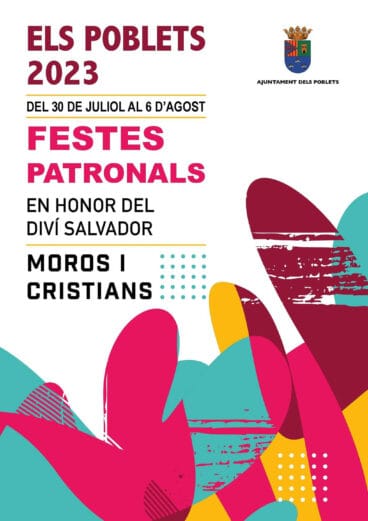 Portada del cartel de fiestas patronales de Els Poblets de este año