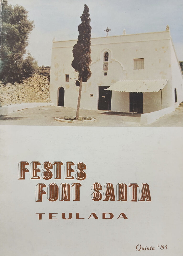 Portada del libro de fiestas de la Font Santa del 1984