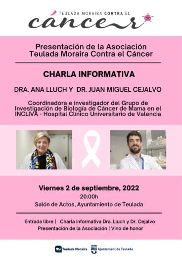 Cartel de la presentación de Teulada Moraira contra el cáncer