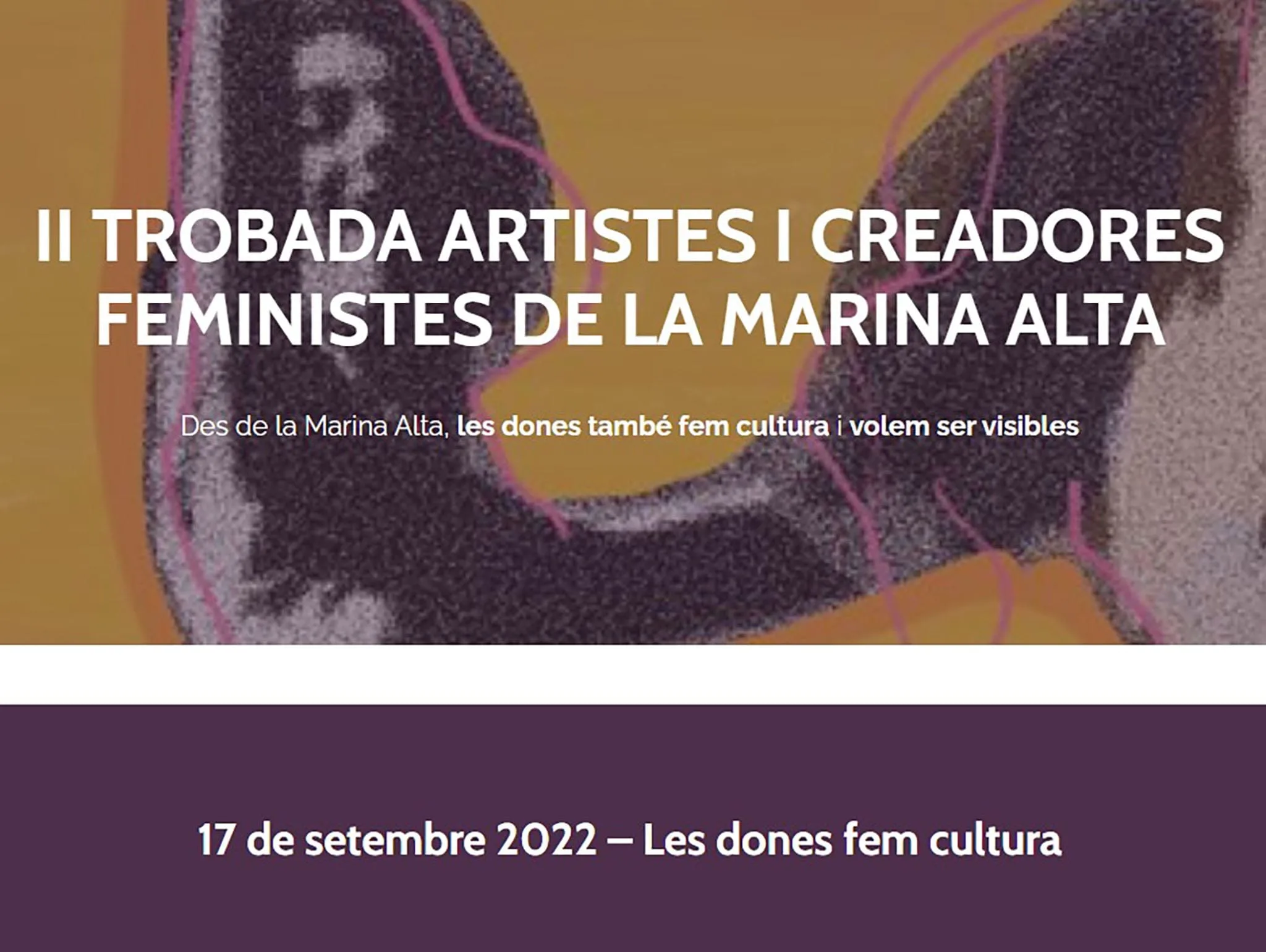 cartel del ii encuentro de mujeres artistas y creadoras de la marina alta