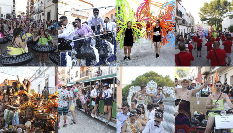 Desfile de carrozas en las fiestas patronales de Gata de Gorgos 2022