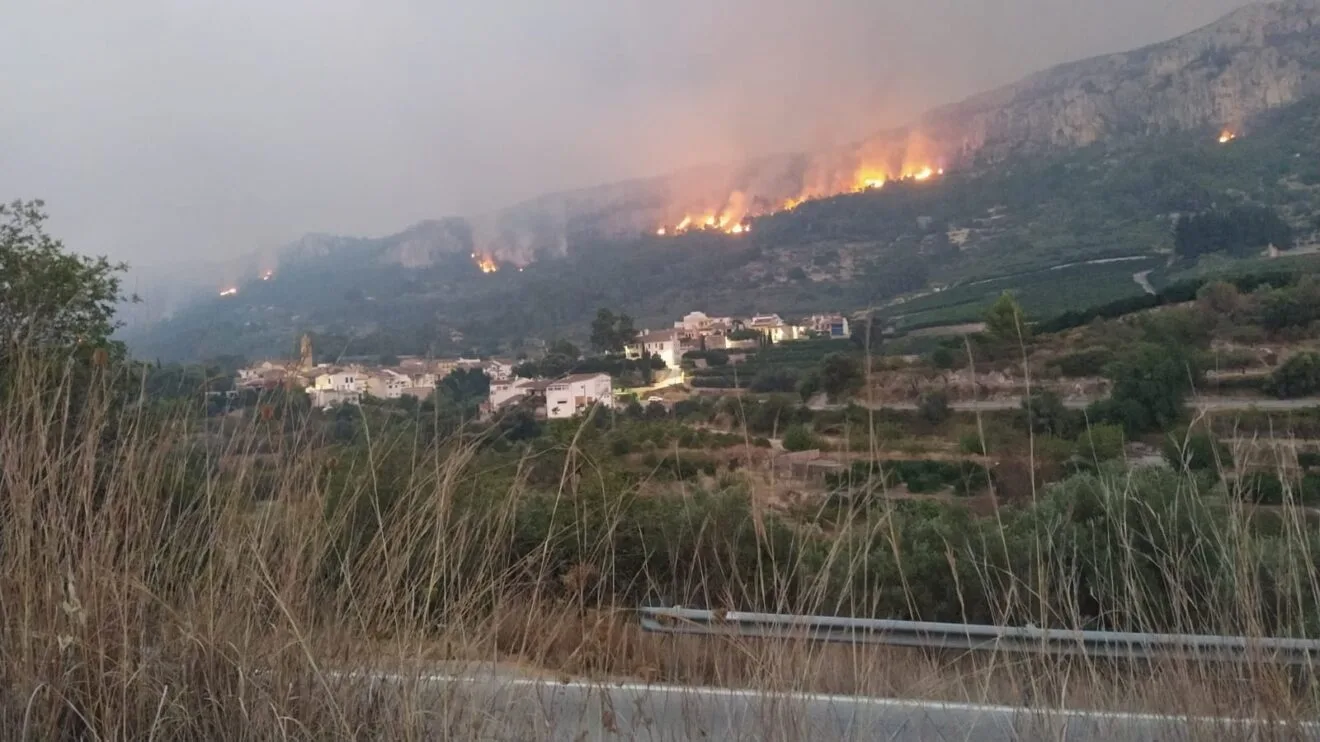 El incendio a última hora de la tarde de este domingo