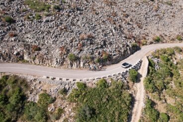 Momentos del reto solidario desde el aire