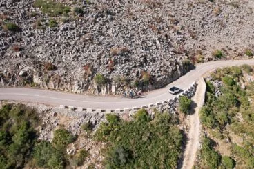 Momentos del reto solidario desde el aire