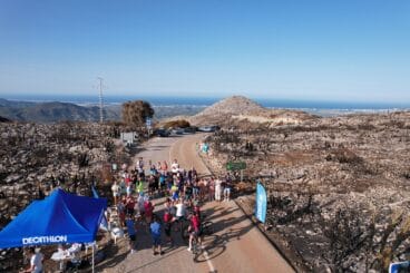 Celebración en el port de la Vall d’Ebo tras el reto