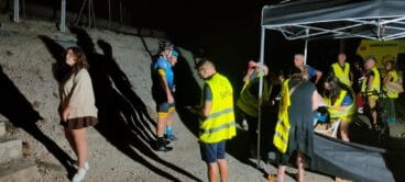 Los ciclistas del C.C. Segària antes de iniciar el reto