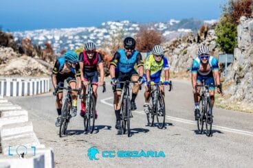 José Fornés junto a sus compañeros durante la prueba