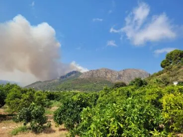 Humo desde Sagra