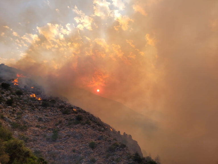 Incendio desde Pego hacia Ebo en la tarde del martes 05