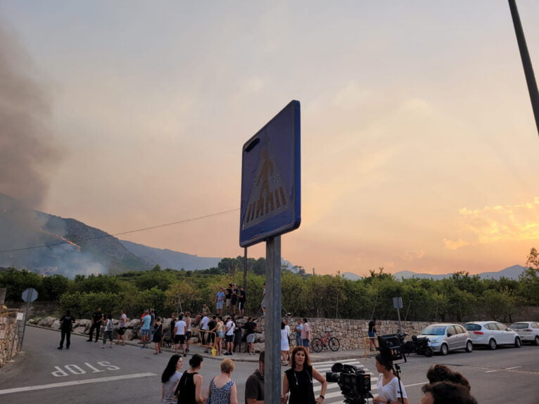 Incendio desde Pego hacia Ebo en la tarde del martes 11