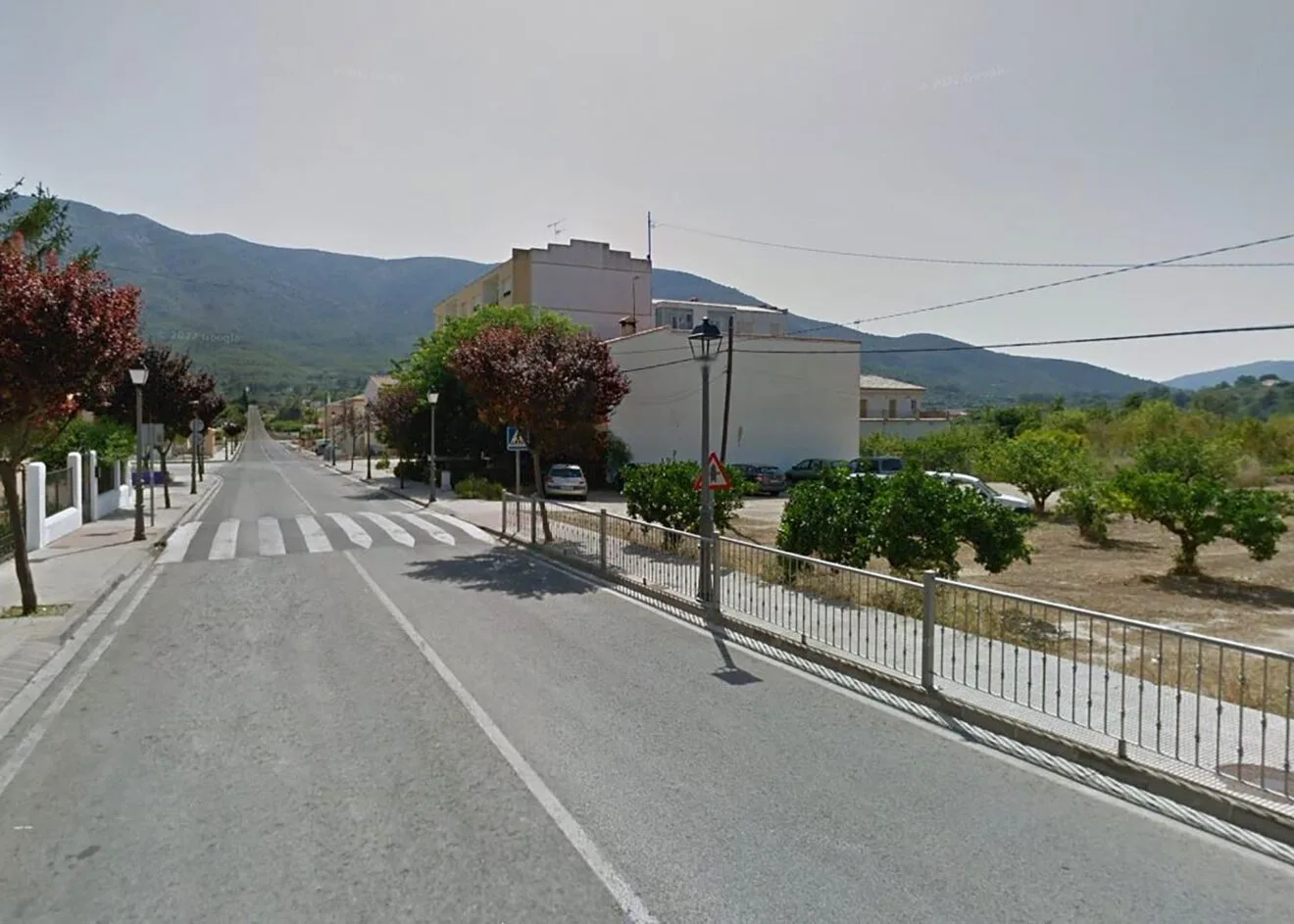 Localización de la parada de autobús en Parcent