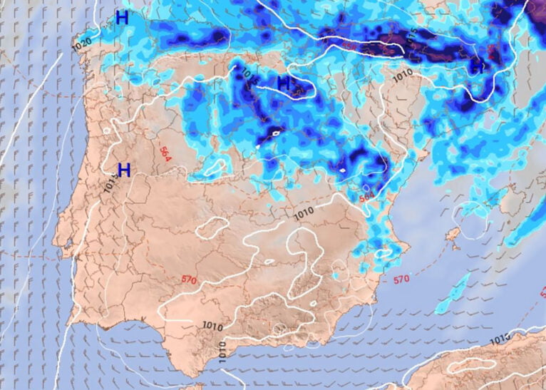 Mapa de precipitación para hoy - Meteored