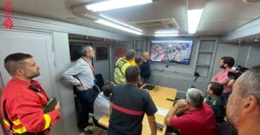 Puesto de Mando Avanzado en el incendio de la Vall d’Ebo