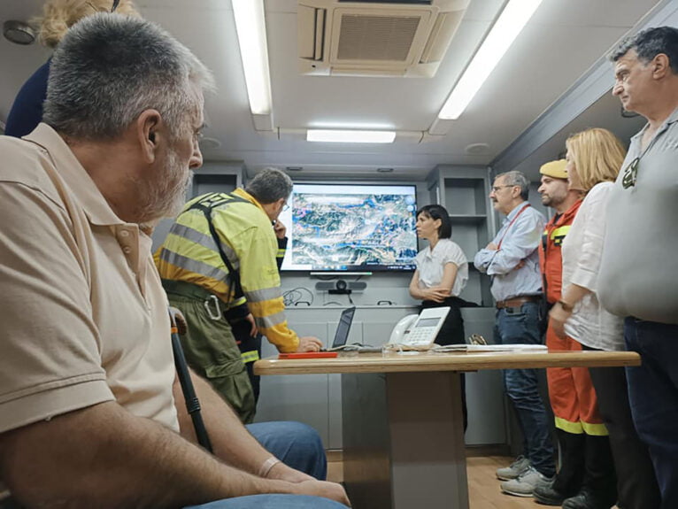 Meeting this morning at the command post in Vall d'Ebo - Ajuntament de Pego