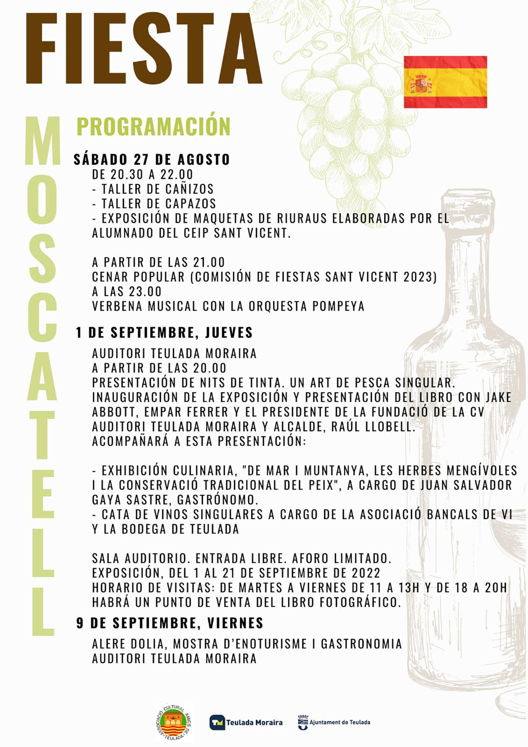 Segunda parte del programa de la Festa del Moscatell de Teulada-Moraira 2022 (Castellano)