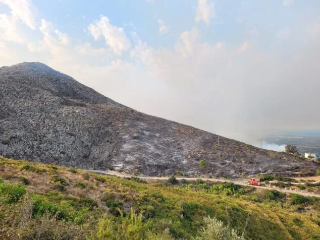 terreno calcinado de pego a vall debo martes 16 de agosto 21