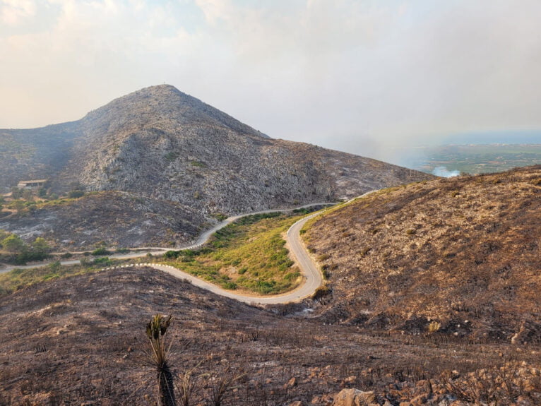 Terra bruciata da Pego a Vall d'Ebo martedì 16 agosto 23