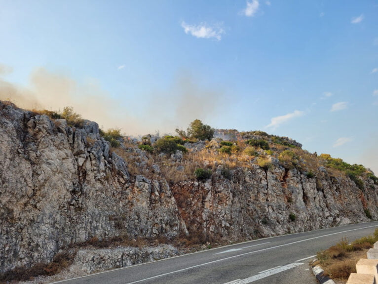 Terreno calcinado de Pego a Vall d'Ebo martes 16 de agosto 45