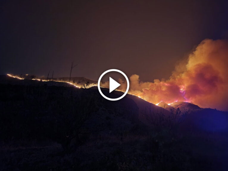 Video incendio Vall d'ebo
