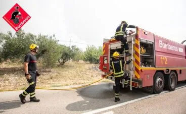 Brigadas de Bomberos en el incendio de la Vall d’Ebo
