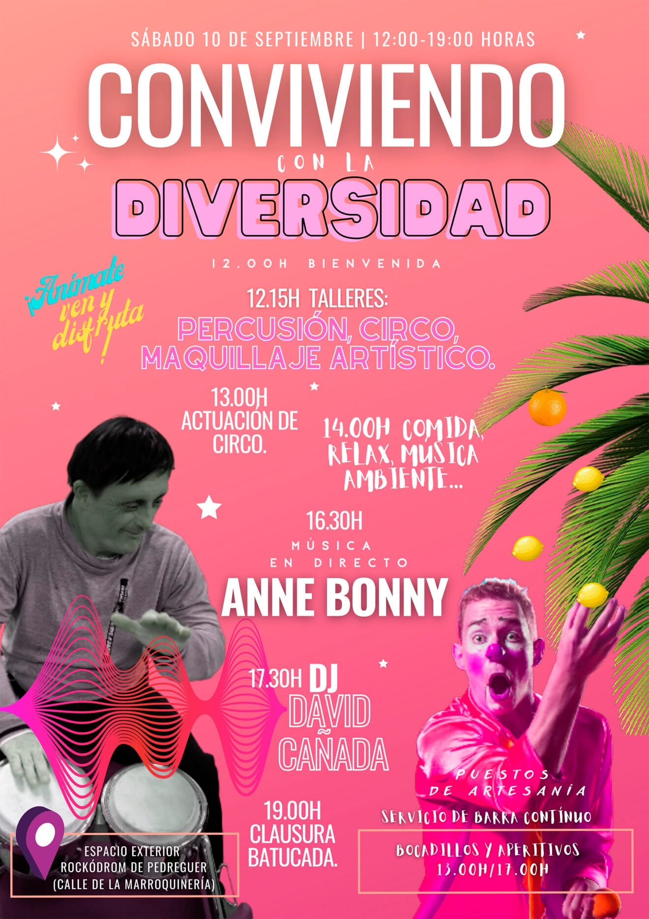 Cartel de la  jornada 'Conviviendo con la diversidad' de Aprodesco