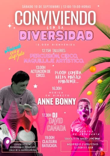 Cartel de la  jornada ‘Conviviendo con la diversidad’ de Aprodesco