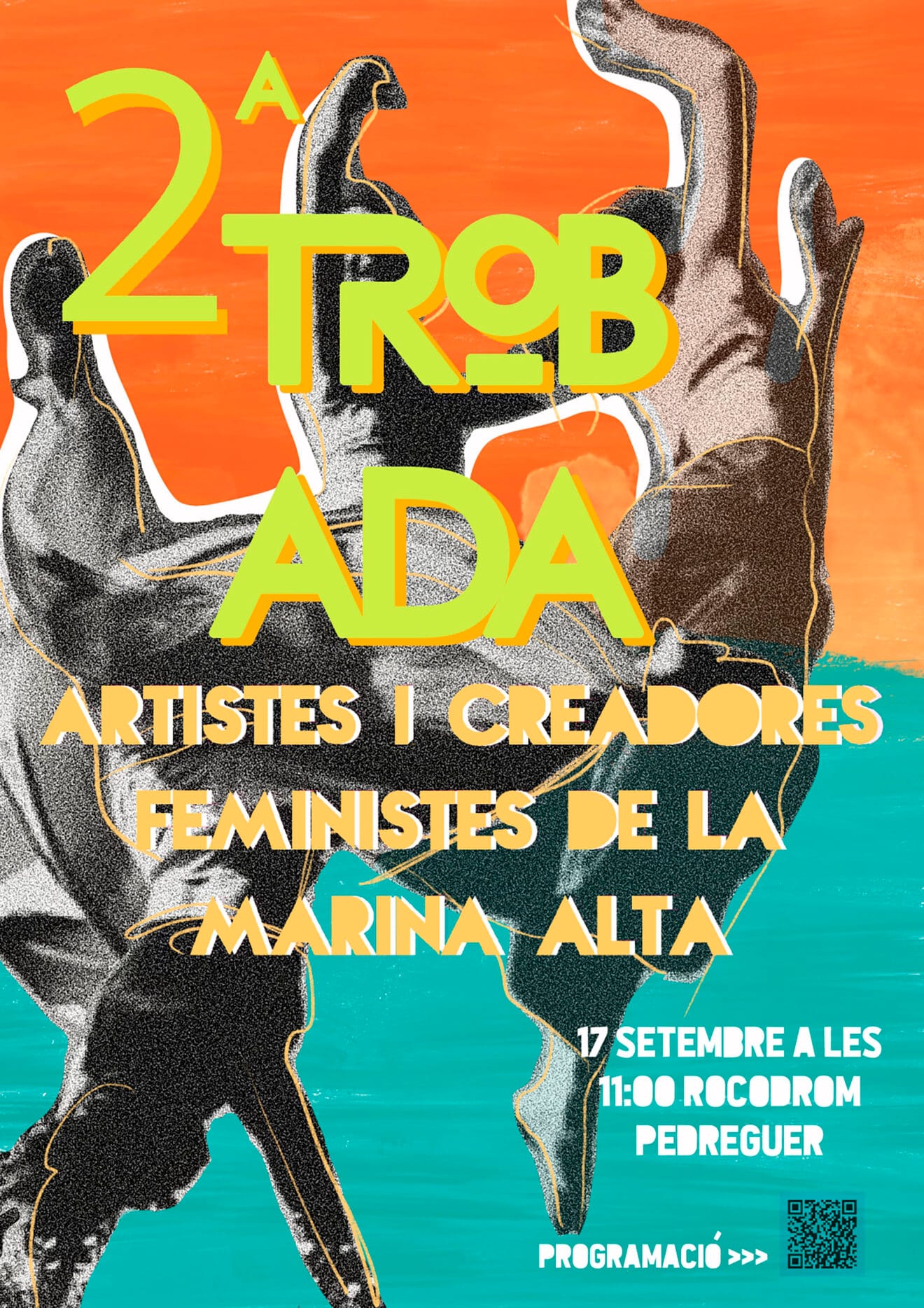 Cartel de la 'Segona Trobada d’Artistes i Creadores Feministes de la Marina Alta'