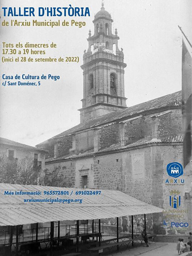 Imagen: Cartel de los talleres históricos en Pego