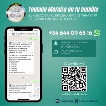 Cartel de Teulada Moraira en tu bolsillo