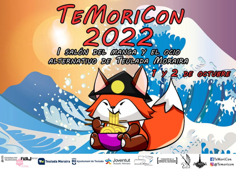 Poster per il 2022° Manga and Alternative Leisure Show a Teulada-Moraira TeMoriCon XNUMX