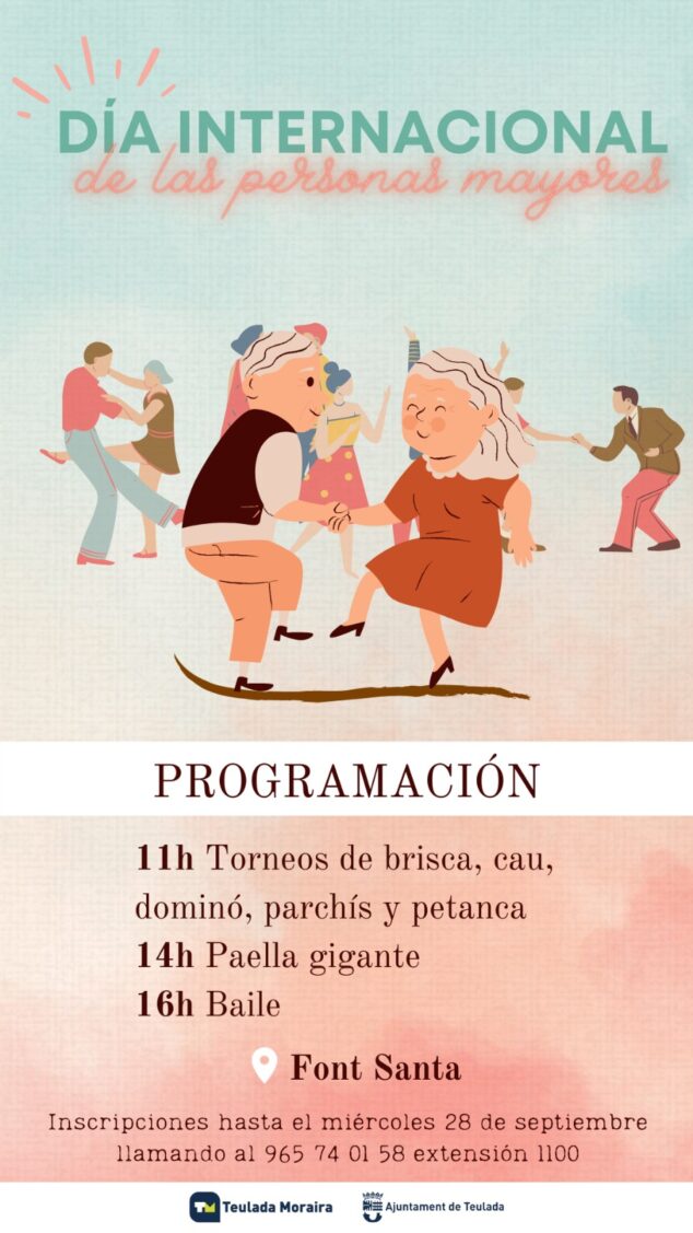 Imagen: Cartel día de los mayores en Teulada Moraira