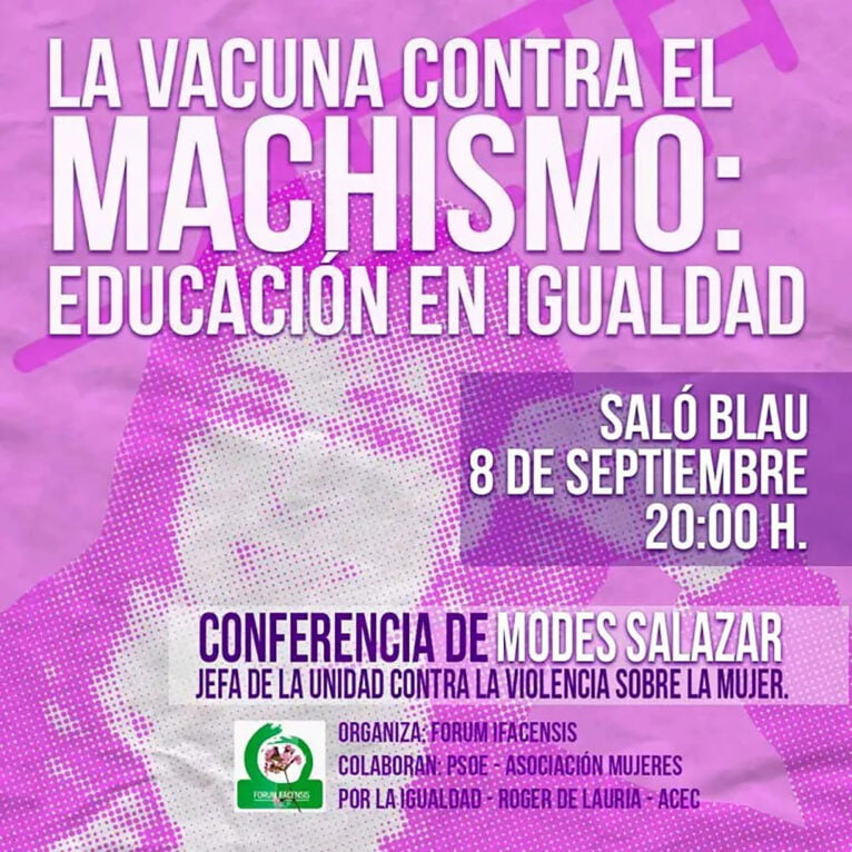 Conferencia 'La vacuna contra el machismo, educación en igualdad' en Calp