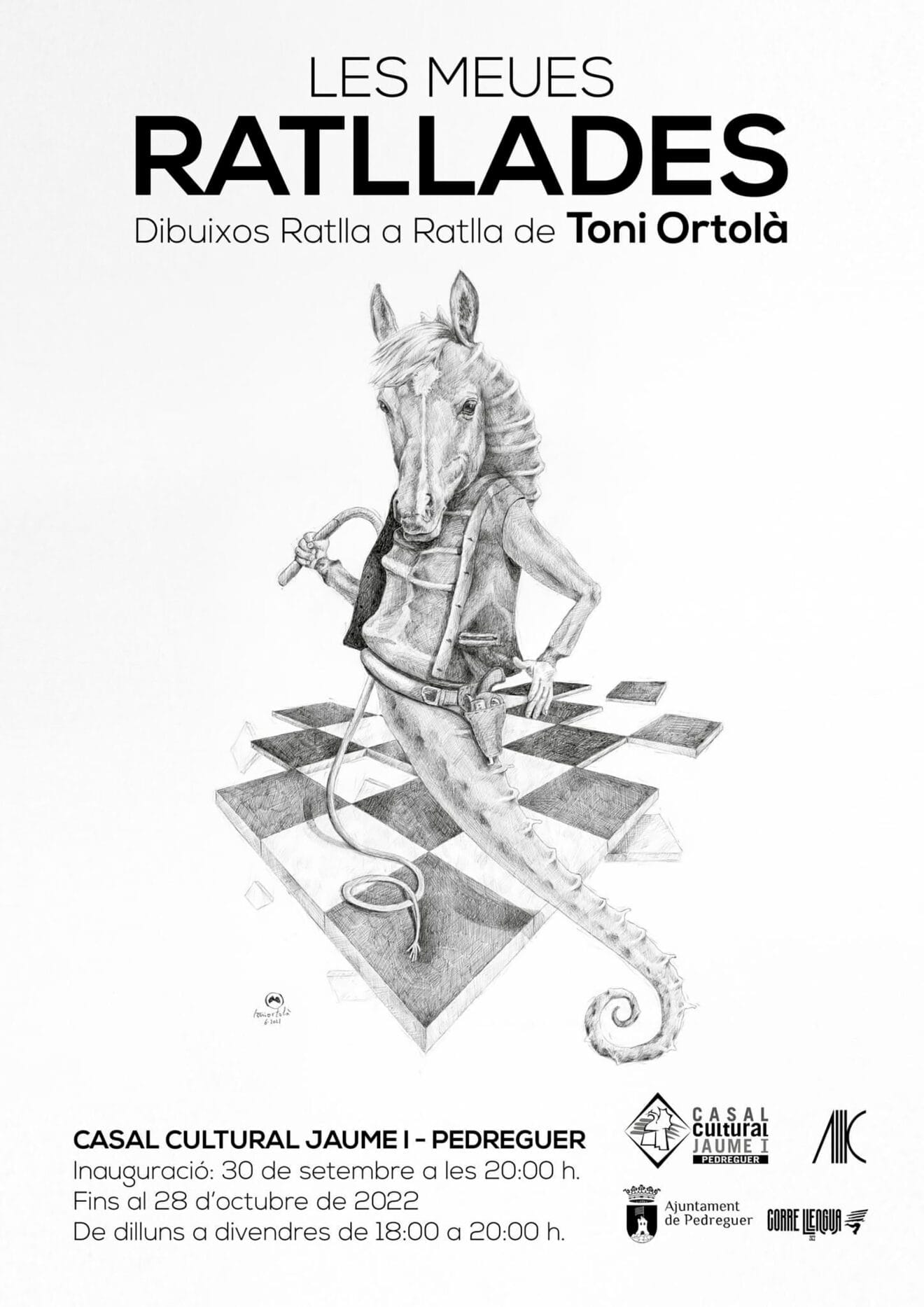 Exposición 'Les meues ratllades' de Toní Ortolà en Pedreguer