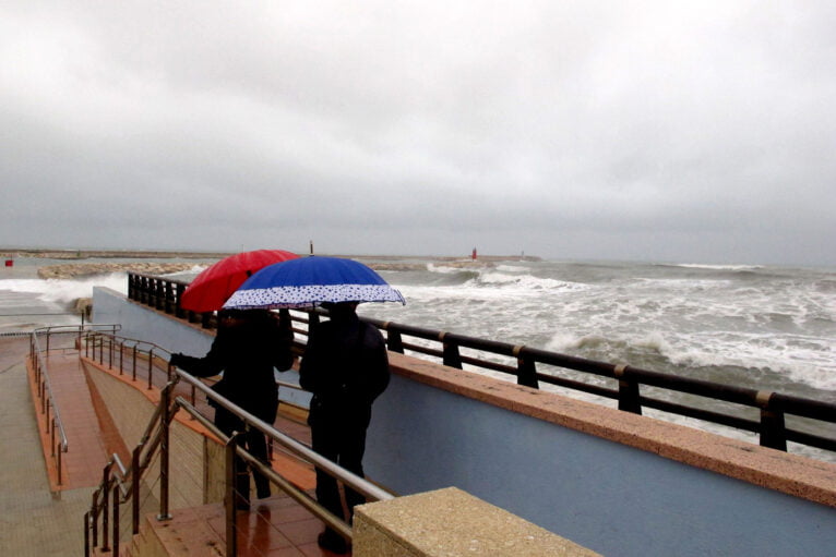 Foto de archivo del temporal costero en el litoral de Dénia