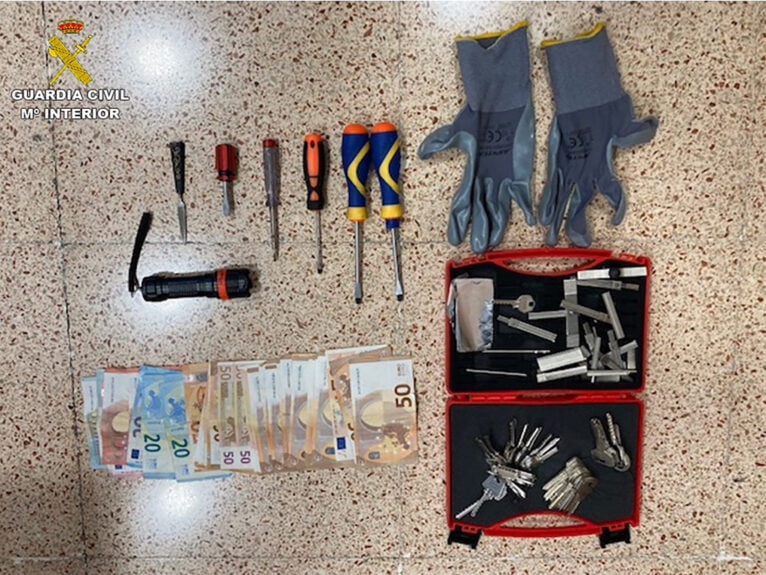 Material seized from the criminal group that operated in Calp