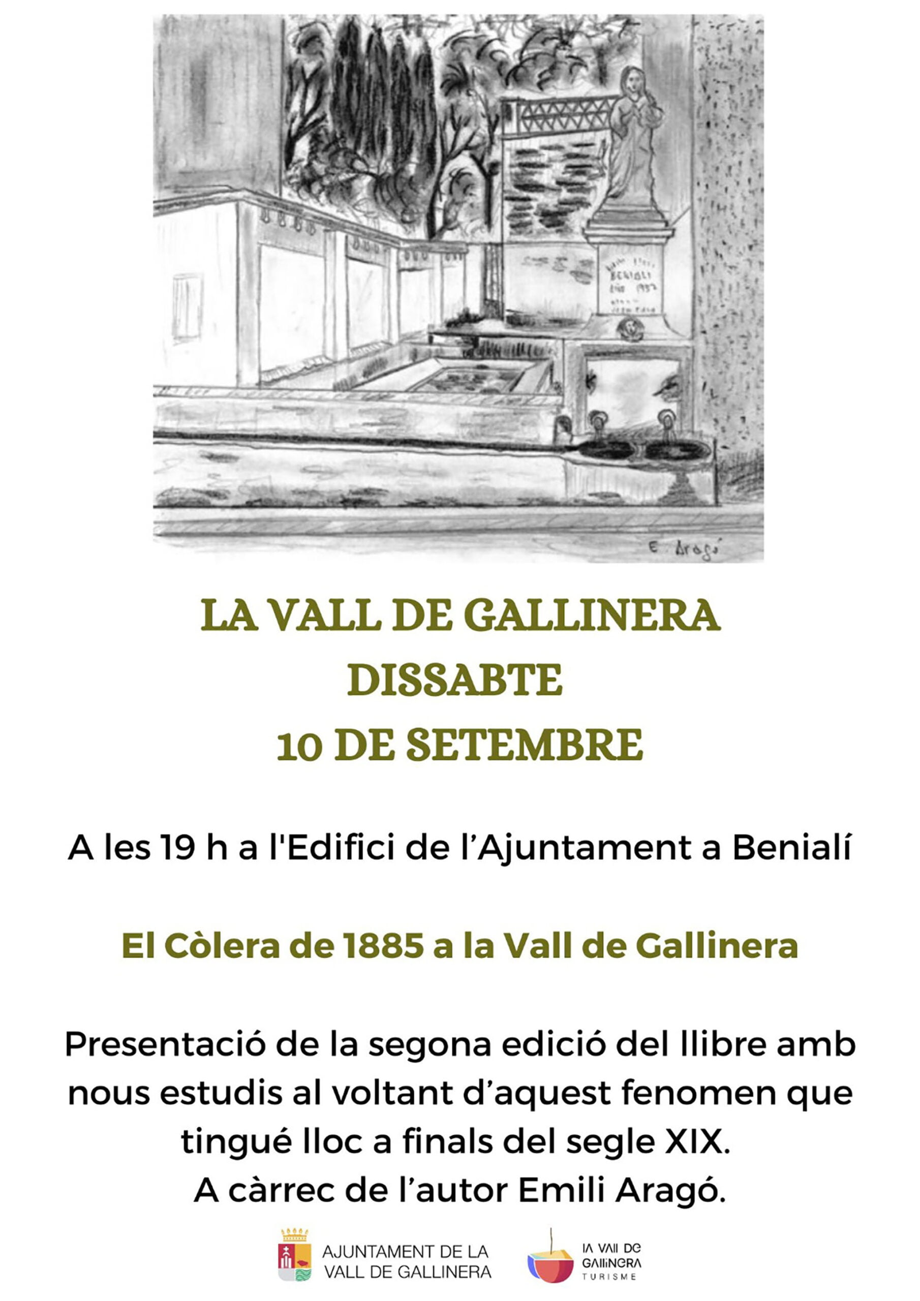 Presentación del libro ‘El Cólera de 1885 en Vall de Gallinera’ en Benialí