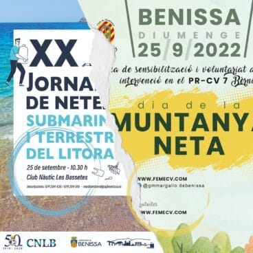 Recogida de residuos en el mar y en la montaña de Benissa